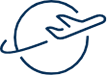 airplane icon for vacation rental travel